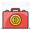 Bitcoin Portfolio Btc Briefcase Blockchain Bag Icon