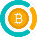 Bitcoin Portion Portion Share Icon