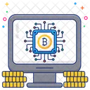 Bitcoin Processor Cryptocurrency Chip Crypto Chip Icon
