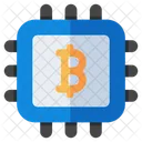 Bitcoin Processor Cryptocurrency Chip Crypto Chip Icon
