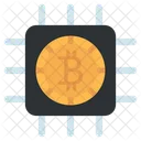 Bitcoin Processor Btc Processor Bitcoin Microchip Icon