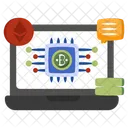 Bitcoin Processor Cryptocurrency Chip Crypto Chip Icon