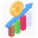 Bitcoin Rise Bitcoin Analytics Bitcoin Statistics Icon