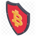 Bitcoin Protection Cryptocurrency Savings Bitcoin Safety Icon