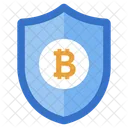 Bitcoin Protection Secure Bitcoin Bitcoin Shield Icon