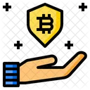 Bitcoin Protection Protection Secure Icon