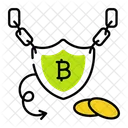 Bitcoin Security Bitcoin Protection Safe Bitcoin Icône