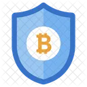 Bitcoin Protection Secure Bitcoin Bitcoin Shield Icon