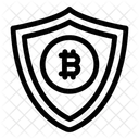 Bitcoin Protection Cryptocurrency Safety Blockchain Shield Icon