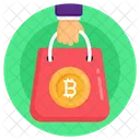 Bitcoin Bag Bitcoin Shopping Bitcoin Buying Icon