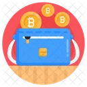 Bitcoin Wallet Bitcoin Purse Handbag Icon