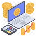 Bitcoin Rate Bitcoin Calculation Digital Money Icon