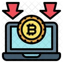 Bitcoin Reduce  Icon