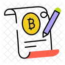 Bitcoin Report Crypto Report Bitcoin Document Icon