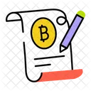 Bitcoin Report Crypto Report Bitcoin Document Icône