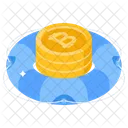Bitcoin Rescue Safety Ring Crypto Icon