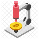 Bitcoin Research Bitcoin And Microscope Cryptocurrency Research Icon