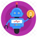 Money Robot Bitcoin Robot Bitcoin Trading Robot Icon