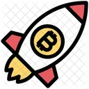 Bitcoin Rocket Bitcoin Space Ship Icon
