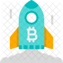 Bitcoin Rocket Rocket Launch Icon
