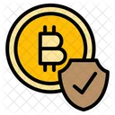 Bitcoin Safety Bitcoin Protection Bitcoin Security Icon