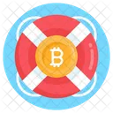 Bitcoin Protection Bitcoin Safety Bitcoin Rescue Icon