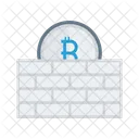 Bitcoin Safety Wall Icon