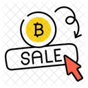 Bitcoin Sale Crypto Sale Cryptocurrency Sale Icon