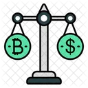 Bitcoin Scale Cryptocurrency Scale Crypto Scale Icon