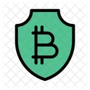 Bitcoin Schild Sicherheit Icono