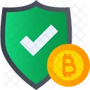 Bitcoin Shield Sicheres Bitcoin Bitcoin Sicherheit Symbol