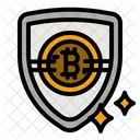 Bitcoin Shield Bitcoin Sicherheit Krypto Sicherheit Symbol