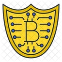 Bitcoin-Schild  Symbol