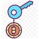 Schlussel Bitcoin Schlussel Digitaler Schlussel Icon