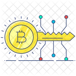 Bitcoin-Schlüssel  Symbol