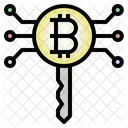 Bitcoin-Schlüssel  Symbol