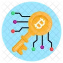 Digitaler Schlussel Bitcoin Schlussel Cyber Schlussel Symbol