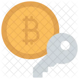 Bitcoin-Schlüssel  Symbol