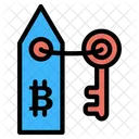 Bitcoin-Schlüsselanhänger  Symbol