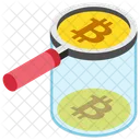 Bitcoin Search Bitcoin Explorer Bitcoin Under Magnifier Icon