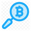 Bitcoin Cryptocurrency Search Icon