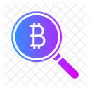 Bitcoin Search Find Bitcoin Coin Icon