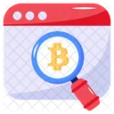 Bitcoin Search Find Bitcoin Crypto Search Icon