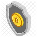 Bitcoin Security Blockchain Security Reliable Bitcoin Icon