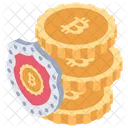Bitcoin Security Bitcoin Shield Bitcoin Protection Icon