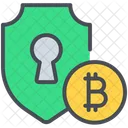 Bitcoin Security Shield Icon