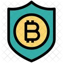 Bitcoin Security Protect Transaction Icon