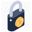 Bitcoin Security Digital Money Protection Bitcoin Lock Icon