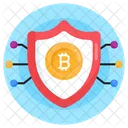 Bitcoin Safety Cryptocurrency Security Digital Currency Icon
