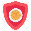 Bitcoin Security Bitcoins Protection Secure Bitcoin Icon